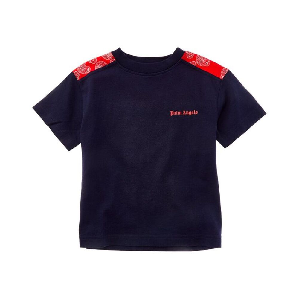 Palm Angels Girls Bears Paisley T-Shirt, Blue